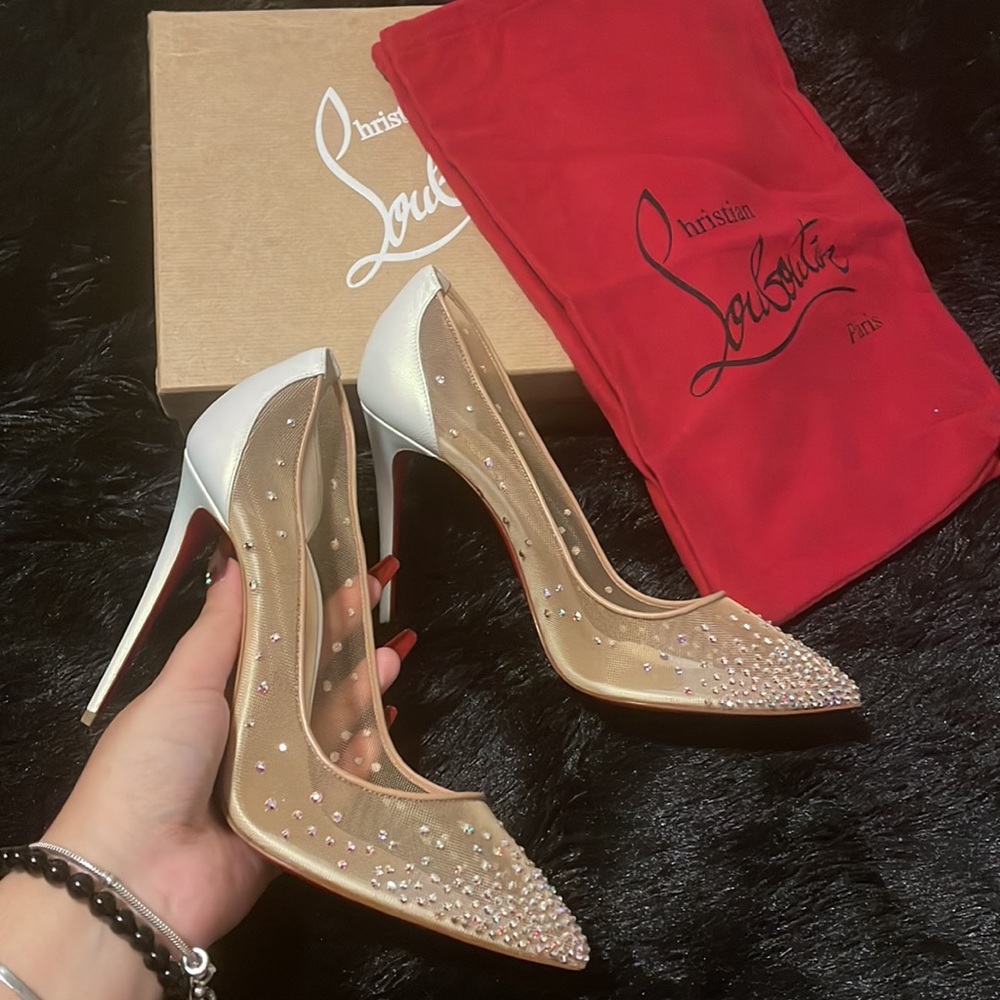 Christian Louboutin Follies Strass White size 41 - Picture 4 of 8